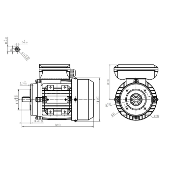 Silnik elektryczny jednofazowy 0,25kW 1400 obr/min. 71B14